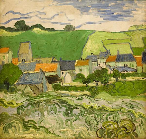 Vincent Van Gogh Gezicht op Auvers, oil painting picture